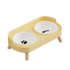 Adjustable Height Double Pet Feeder - Elevated Food & Water Station