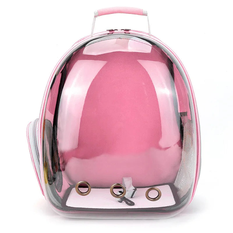 Transparent Pet Carrier Backpack - Breathable Space Capsule for Cats and Dogs, Portable Transport Solution