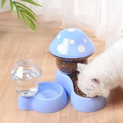 Mushroom Automatic Pet Feeder & Waterer - Cute Large Capacity Set