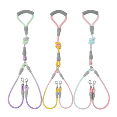 Double Pet Leash with Jewel-Tone Gradient