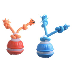Smart Interactive Dog & Cat Rope Ball - Electronic Motion Toy (Blue/Red)