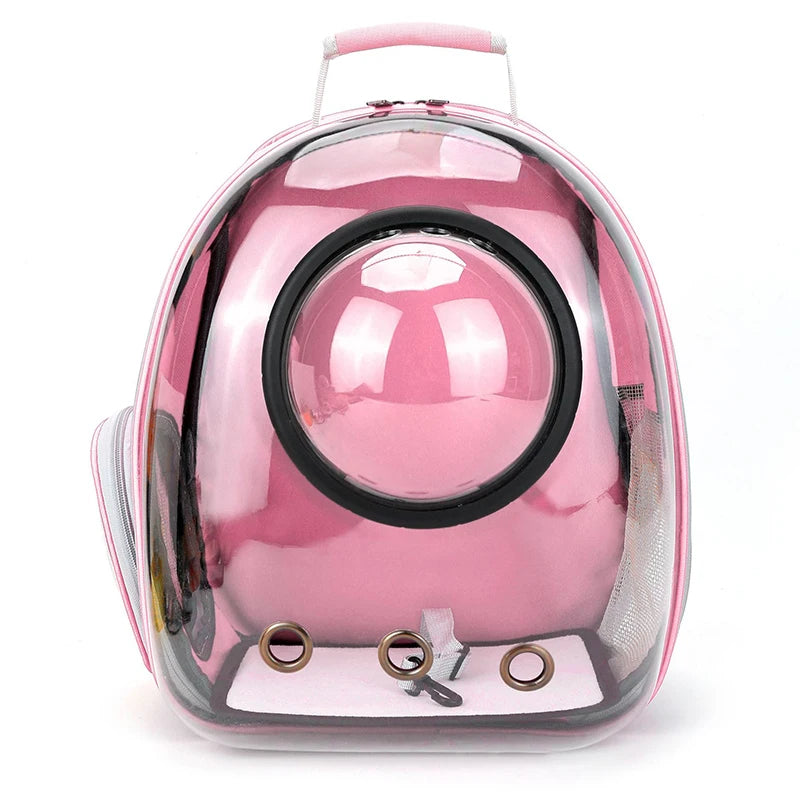 Transparent Pet Carrier Backpack - Breathable Space Capsule for Cats and Dogs, Portable Transport Solution