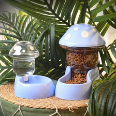 Mushroom Automatic Pet Feeder & Waterer - Cute Large Capacity Set