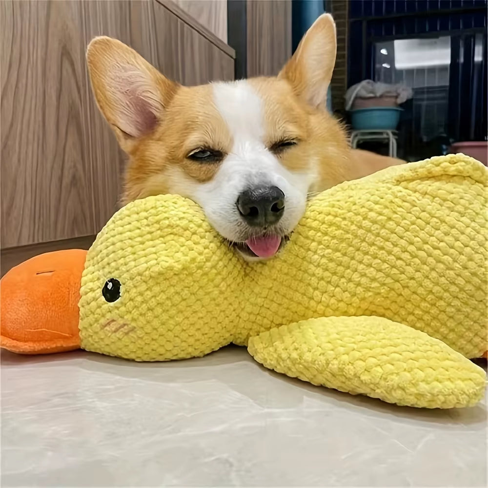 Durable Chew-Resistant Plush Duck Toy for Small Dogs. Perfect for Teething Puppies like Pomeranians & Chihuahuas.