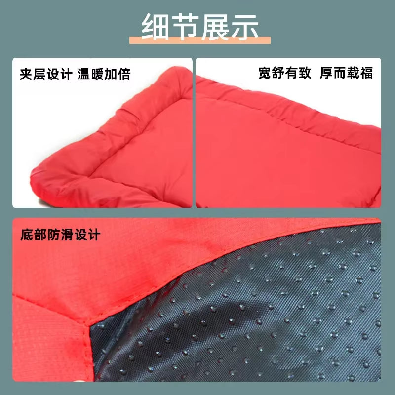 Outdoor Matteress Pet Supplies Portable Waterproof anti Slip Pet Bed Cushion Washable Foldable Puppy Kennel Sofa Bench Dog