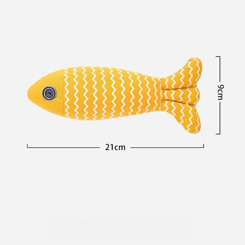 Cat Toy Simulation Fish Cat Mint Toy Tear Resistant and Wear-Resistant Cat Chew Toy Cat Pillow Cat Sports Kick Toy