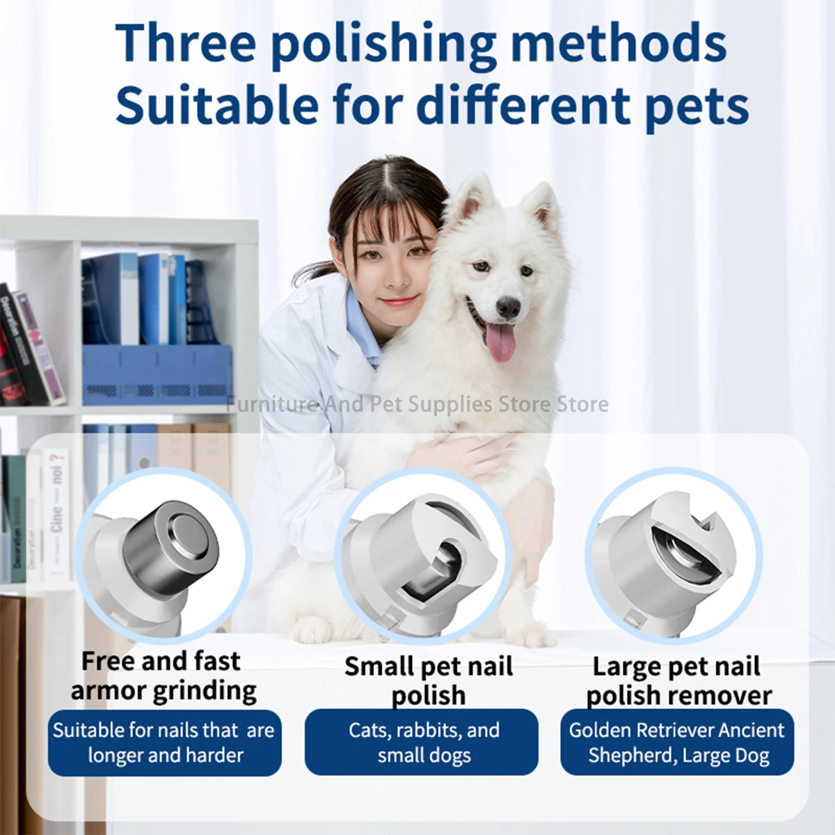 2-in-1 Pet Nail Trimmer and Grinder for Dogs and Cats