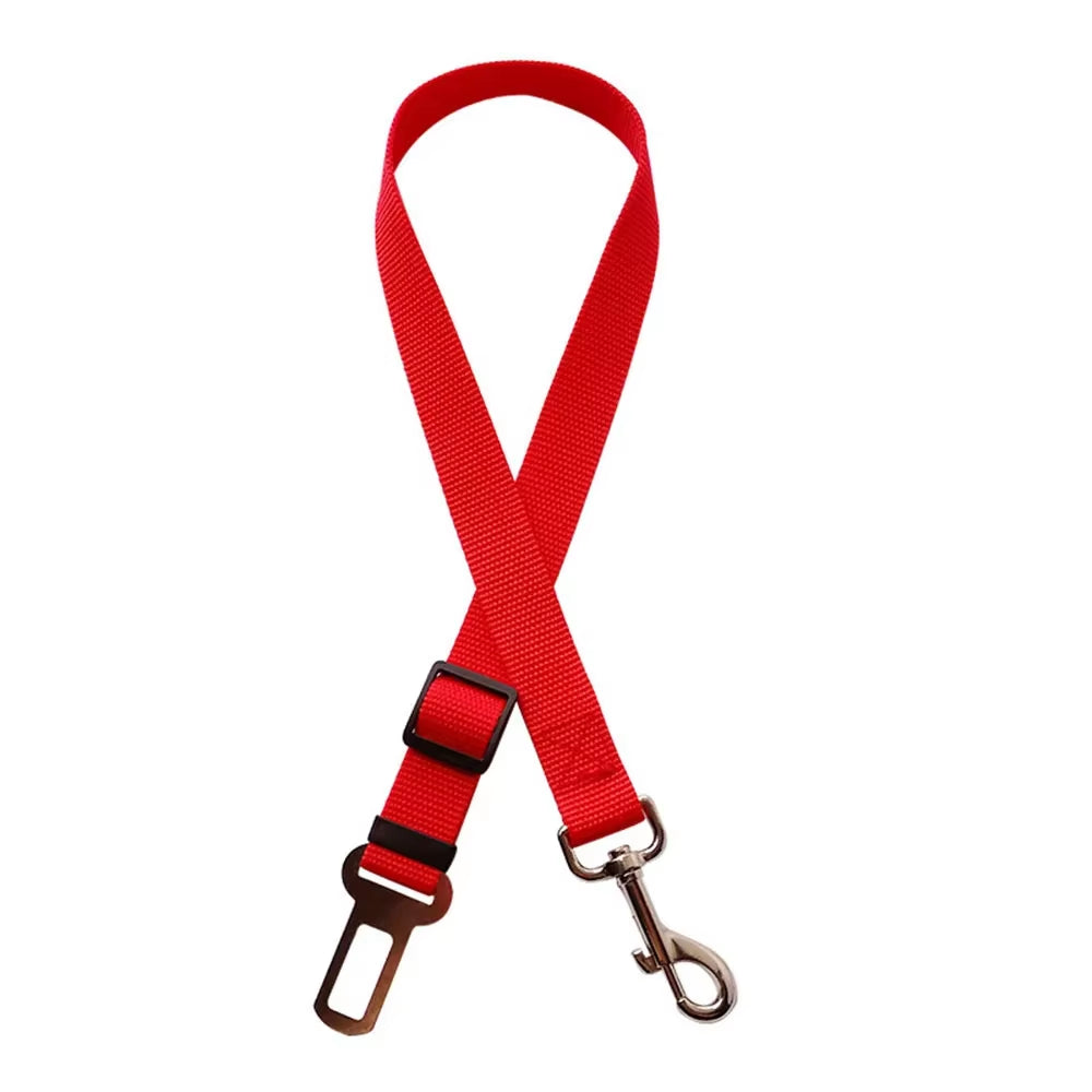 Adjustable Reflective Dog Car Seat Belt Harness with Cushioning and Elasticity for Safe Travel
