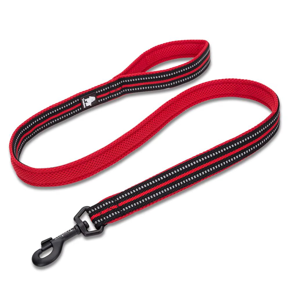 Soft Padded Mesh Dog Leash Reflective Nylon Walking Training Dog Leads Stock Running Pet Leash 5 Color 110Cm Durable