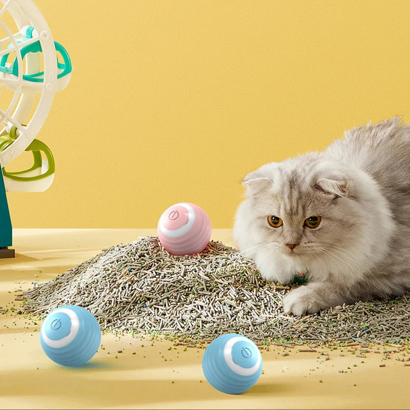 Interactive Automatic Rolling Cat Toy - Smart Electronic Ball for Indoor Play