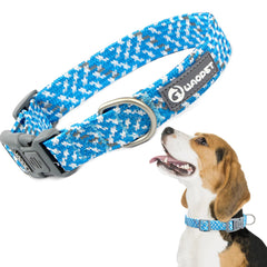 Premium Braided Nylon Rope Dog Leash and Collar Set - Heavy-Duty Adjustable Climbing Rope Pet Lead with Quick-Release Safety Buckle for Small, Medium, and Large Dogs