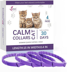 Cat Calming Collar 3-Pack & 4-Pack - Natural Pheromone Anxiety Relief
