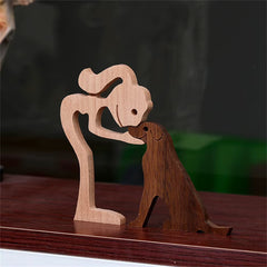Family Puppy Wood Dog Crafts - Home And Office Decor