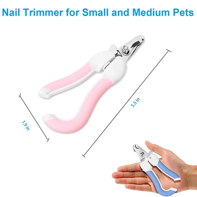 Stainless Steel Professional Pet Nail Clipper - Ergonomic Dog and Cat Nail Trimmer for Efficient Grooming