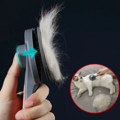Self‑Cleaning Pet Grooming Brush for Cats & Dogs – Hair Remover Comb for Shedding, Tangles & Mats