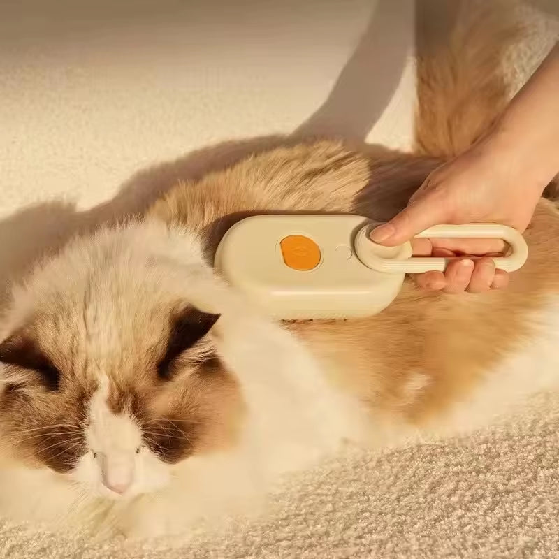 3-in-1 Electric Pet Grooming Brush with Steam Spray and Massage Function for Dogs and Cats