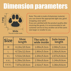 Antifreeze Winter Dog Snow Boots for Large & Medium Breeds - Non-Slip Waterproof Paw Protection Shoes for Labrador, Golden Retriever & Border Collie