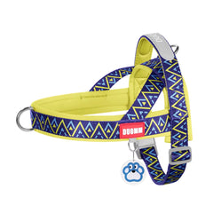 Dog Harness Fashion Printed Saddle, Soft Adjustable No-Pull Padded Vest with Handle for Pet All Breeds