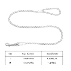 Premium Braided Nylon Rope Dog Leash and Collar Set - Heavy-Duty Adjustable Climbing Rope Pet Lead with Quick-Release Safety Buckle for Small, Medium, and Large Dogs