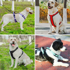 New Pet Dog Harness Reflective with Handle Easy Control Dog Vest Harness Adjustable Puppy Chest Straps for Small Medium Dogs