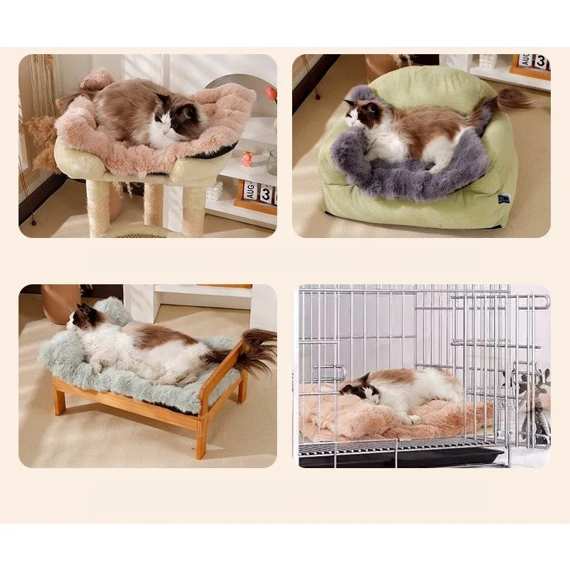 Winter Warm Thickened Pet Blanket All Seasons Universal Cat Mat Dog Soft and Comfortable Solid Color Dog Mat Pet Supplies