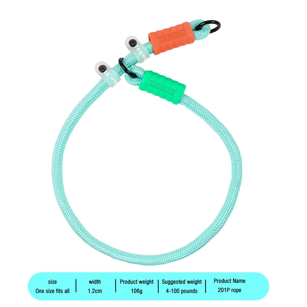 New Pet P-Chain Explosion-Proof Punching anti Slip Wear-Resistant Cotton Candy Traction Rope for Walking Dog