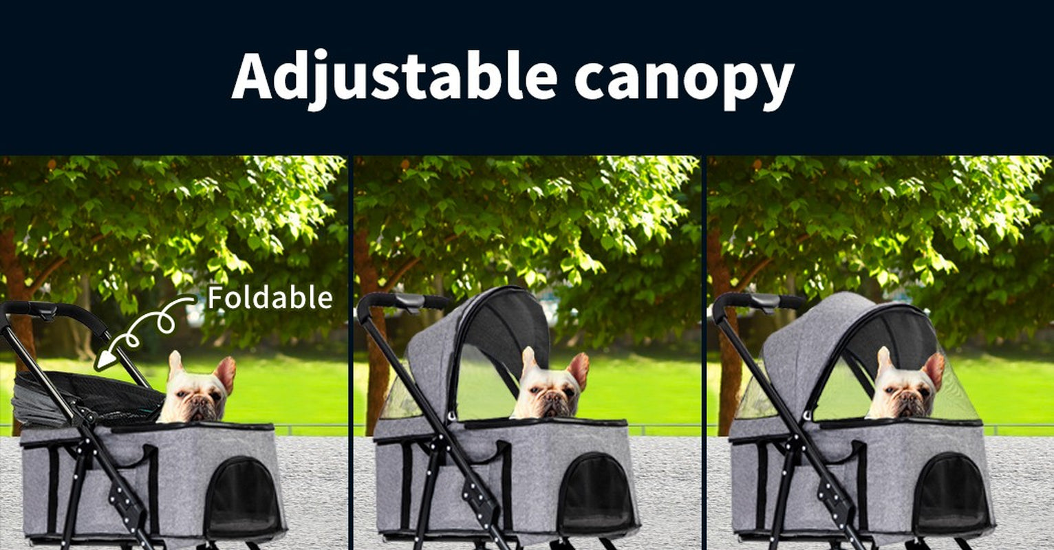 Pawz Pet Stroller Dog Cat Travel Carrier Bicycle Trailer Pram Foldable Pushchair