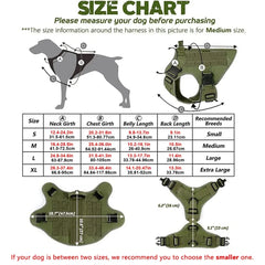 Tactical Dog Harness Leash Collar Molle Pouches for Medium Large Dogs Training Military Pet Vest Adjustable Service Dog Harness