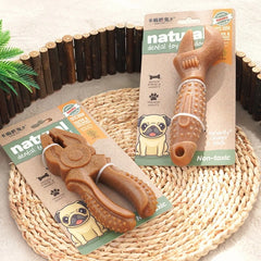 Self-Hi Anti-Boredom Wood Plastic Composite Dog Molar Stick - Heavy-Duty Bite-Resistant Teeth Cleaning Chew Toy for Medium and Large Breed Dogs