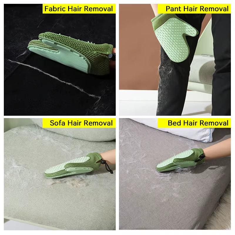 Pet Grooming Glove – Fur Remover & Deshedding Brush for Cats and Dogs