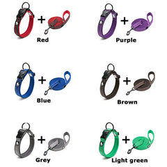 Premium Reflective Dog Leash & Collar Set – Adjustable, Durable & Safety-Enhanced Design