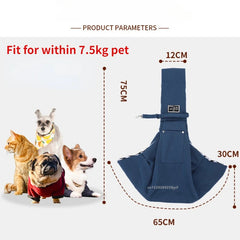 Comfortable Pet Sling Carrier - Hands-Free Crossbody Travel Bag with Storage Pocket and Soft Sided Structure for Small Dogs, Cats, and Puppies
