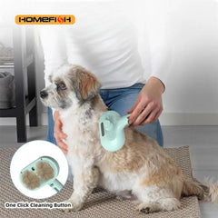 2-in-1 Nano Spray Pet Grooming Brush - Electric Steamy Brush for Dogs & Cats - Anti-Flying Fur & Deshedding Tool