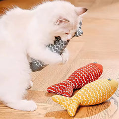 Cat Toy Simulation Fish Cat Mint Toy Tear Resistant and Wear-Resistant Cat Chew Toy Cat Pillow Cat Sports Kick Toy