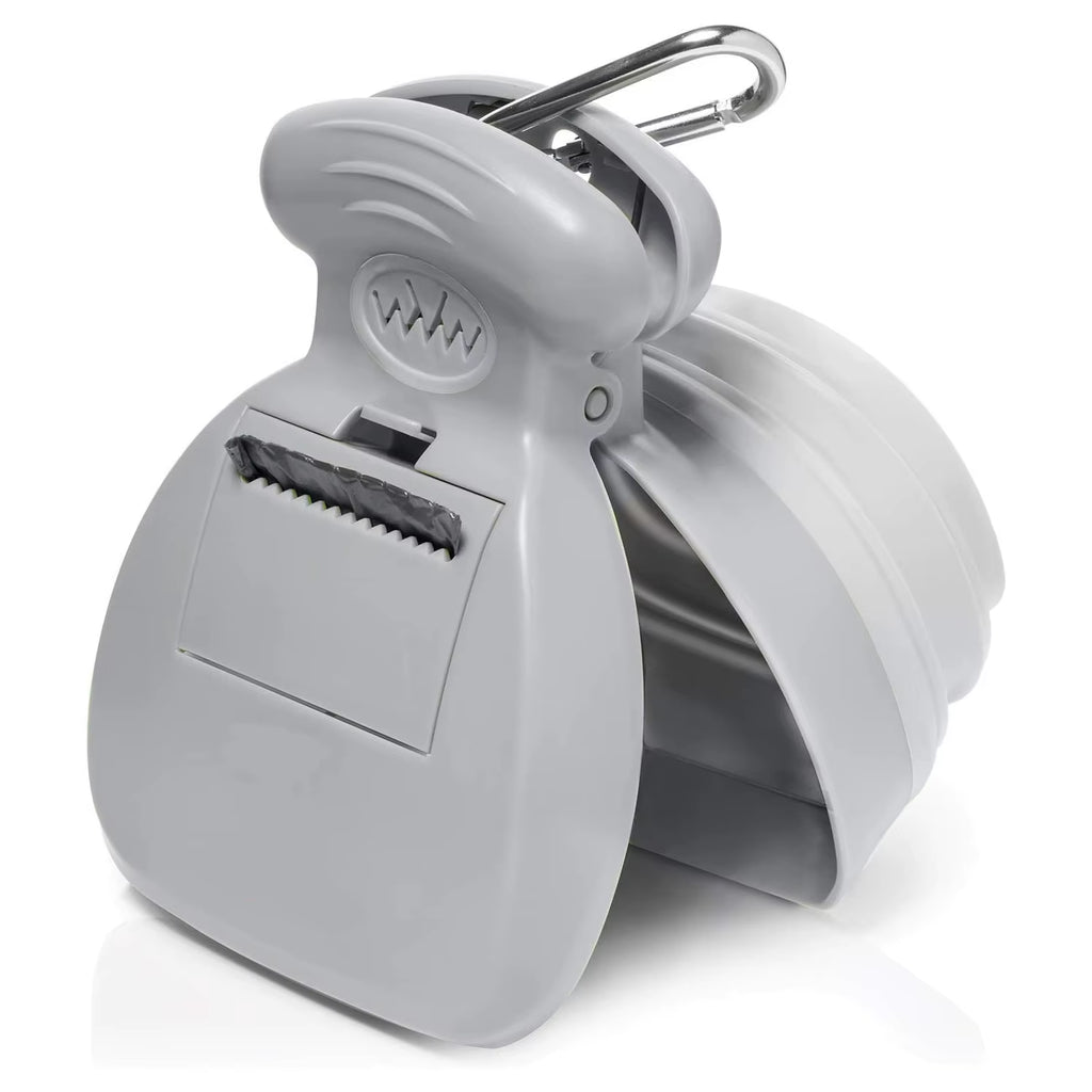 Portable Dog Pooper Scooper Convenience for Small and Large Dogs with Bag Attachment