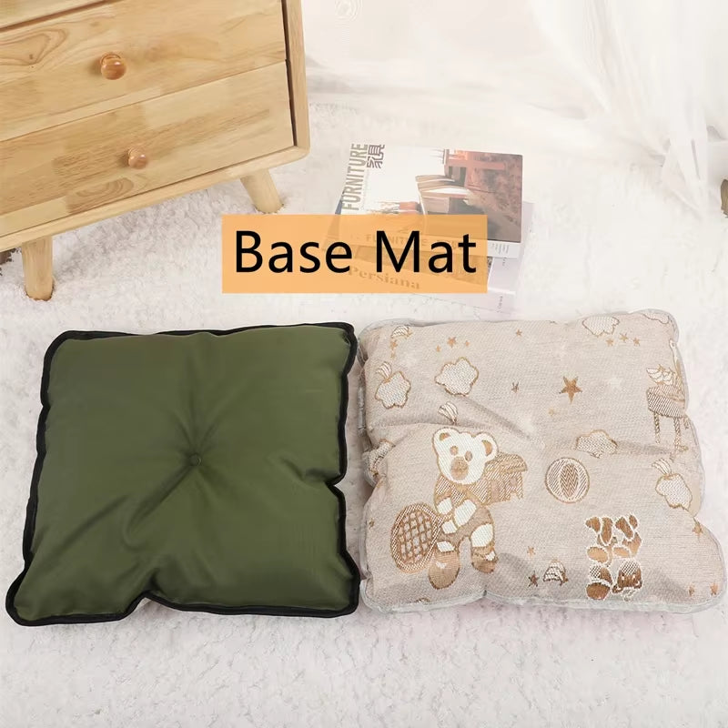 Deluxe Pet Teepee with Cushion - Indoor Cat Nest and Dog Bed for Kittens and Puppies