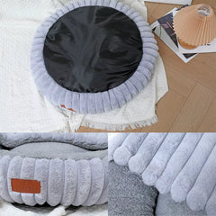 Fluffy Round Pet Bed with Blanket – Washable Cave-Style Bed for Small & Medium Dogs and Cats