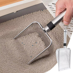 Cat Litters Shovel - Stainless Steel With Perforated Design