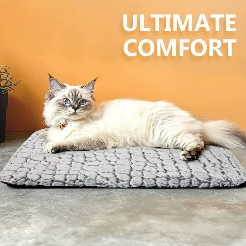 Pet Quick Warm up Snowflake Fleece Material Bed - Washable