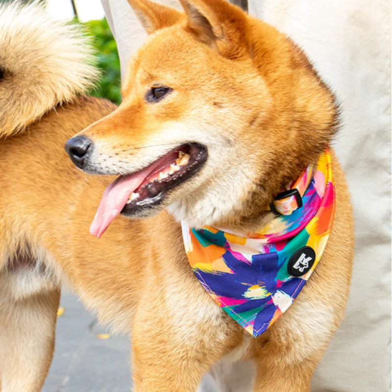 Fashion Floral Dog Bandana – Soft Breathable Pet Saliva Towel for Small, Medium & Large Dogs