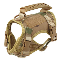 Tactical Puppy Harness Leash for Small Dogs Cats Adjustable Kitten Vest for Military Service Dog Working Training Walking