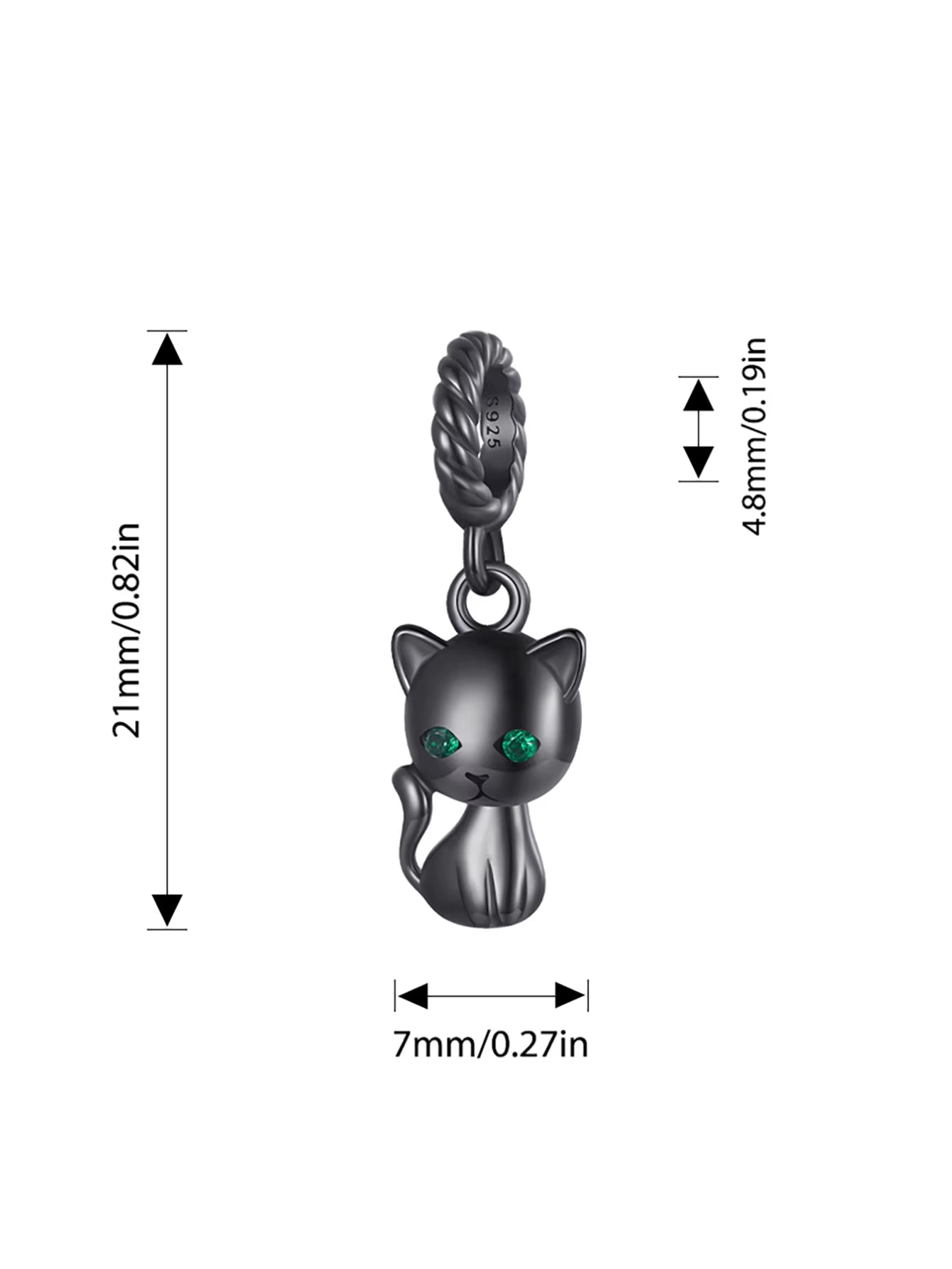 Cat Shaped Pendants For Bracelet & Necklace