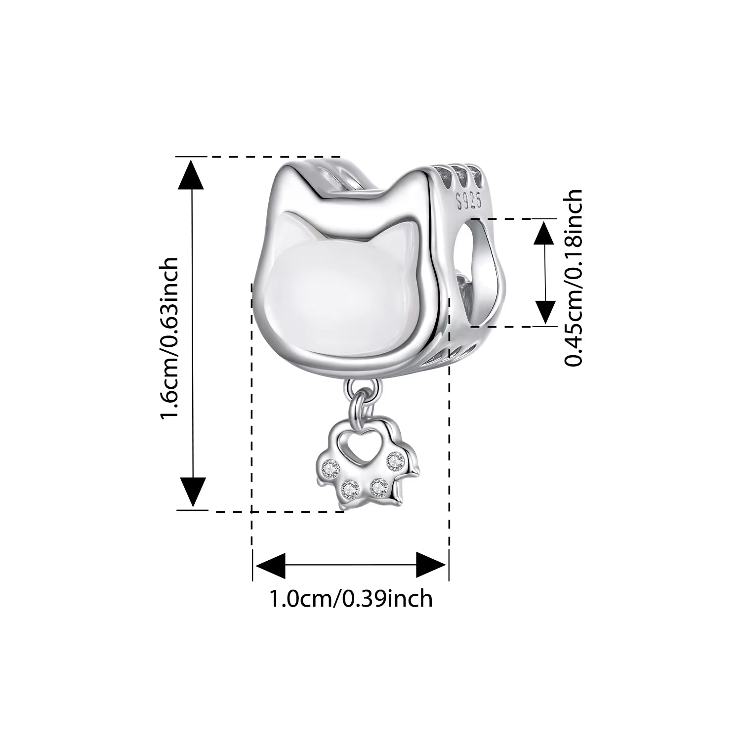 Cat Shaped Pendants For Bracelet & Necklace