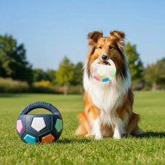 TPR Squeaking Soccer Ball with Grab Handle