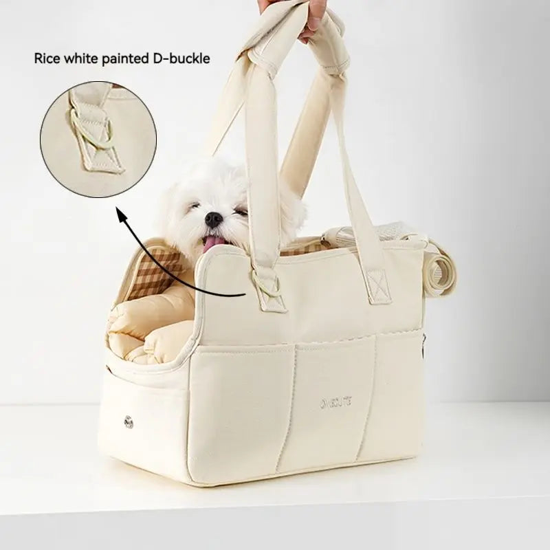 Portable Shoulder Handbag Dog Carrier for Small Pets - Ideal for Chihuahuas and Yorkshires
