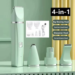 4-In-1 Electric Pet Grooming Tool Set For Pets - Hair Clipper Shaver And Nail Grinder