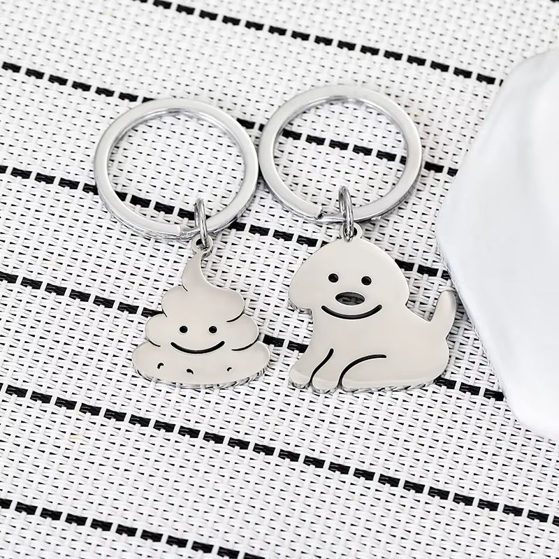 Cute Cat Keychain Stainless Steel 