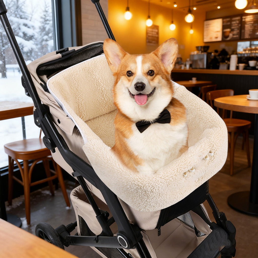 Dog Stroller Pad Winter Dog Cat Stroller Cushion Mat Liners Magnetic