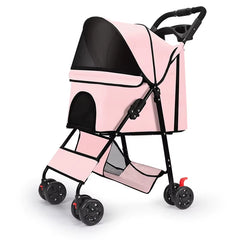 High Quality Pet Stroller Teddy Cat and Dog Stroller Small Lightweight Foldable Outdoor Stroller Suitable for Outdoor Activities