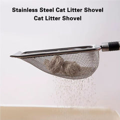 Cat Litters Shovel - Stainless Steel With Perforated Design